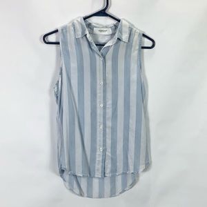 Workshop Republic clothing button down shirt sleeveless women’s size xsmall